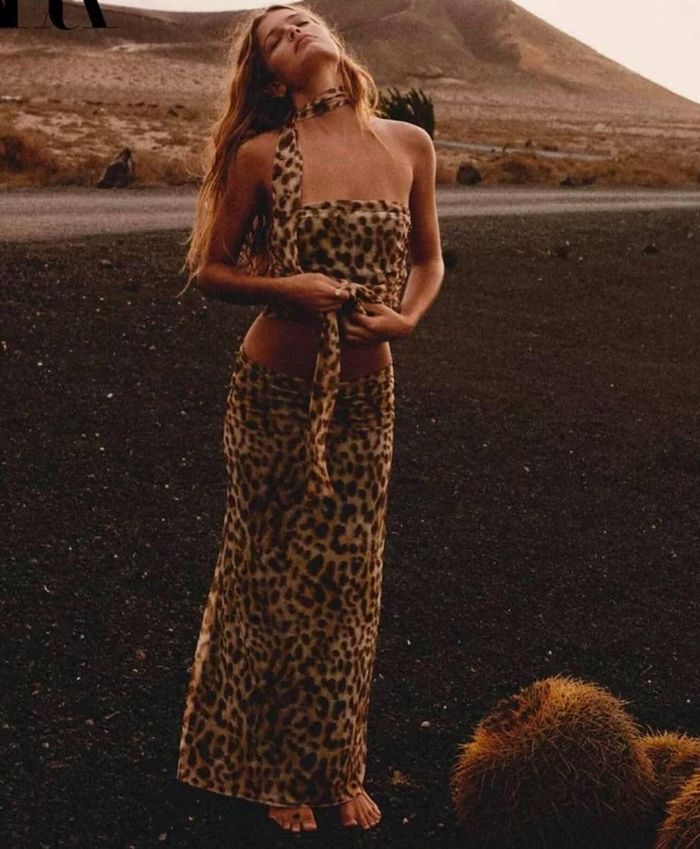 Leopard Print Two Piece Set