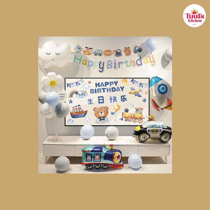 Пуужин, машинтай төрсөн өдрийн шаарны сэт