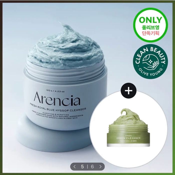 ARENCIA FRESH ROYAL BLUE HYSSOP CLEANSER 120g+15g OLIVEYOUNG EDITION 