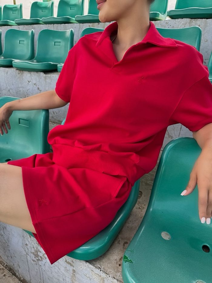 Classic midi sleeve polo set