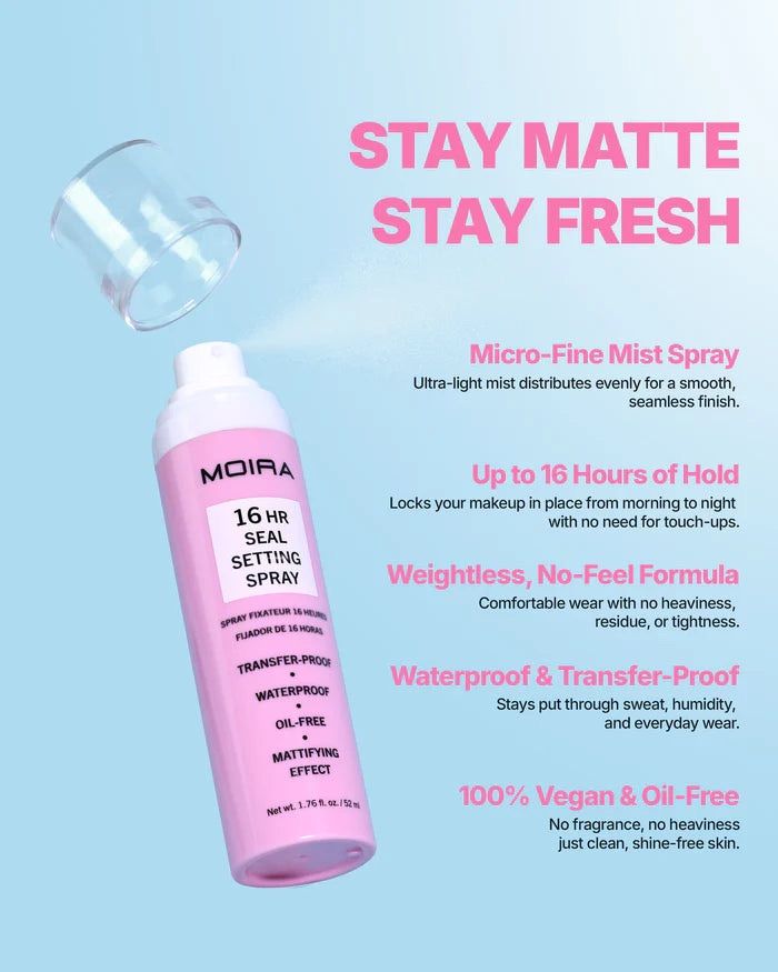 Moira 16HR seal setting spray