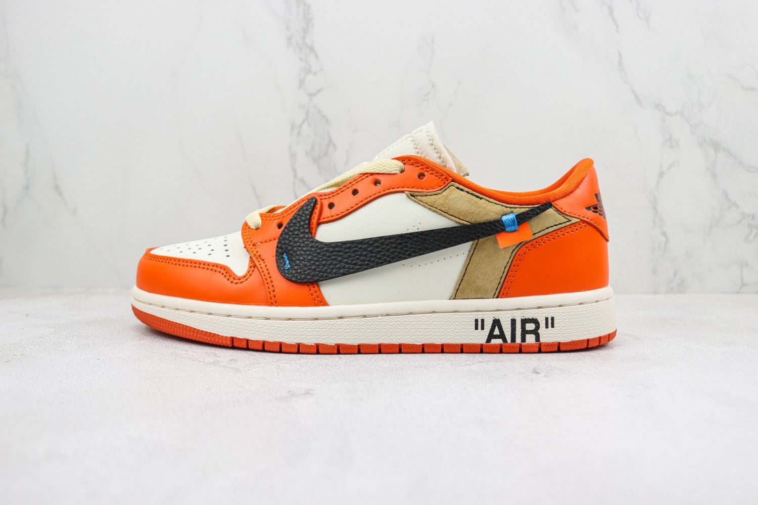 CUSTOMIZED AIR JORDAN 1 LOW X OFF-WHITE ORANGE