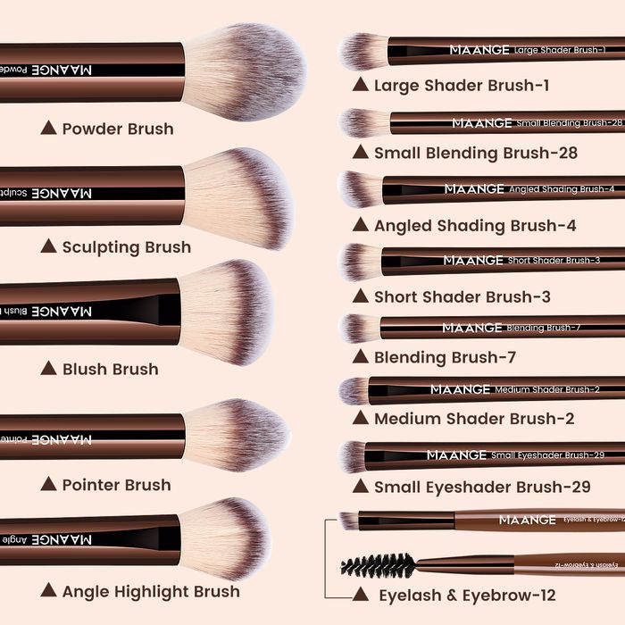 13pcs makeup brush- coffee 