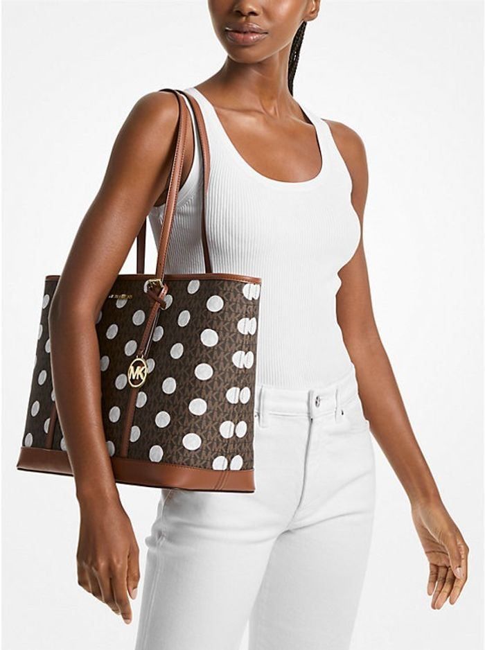 MK jet set crossbody polka dot