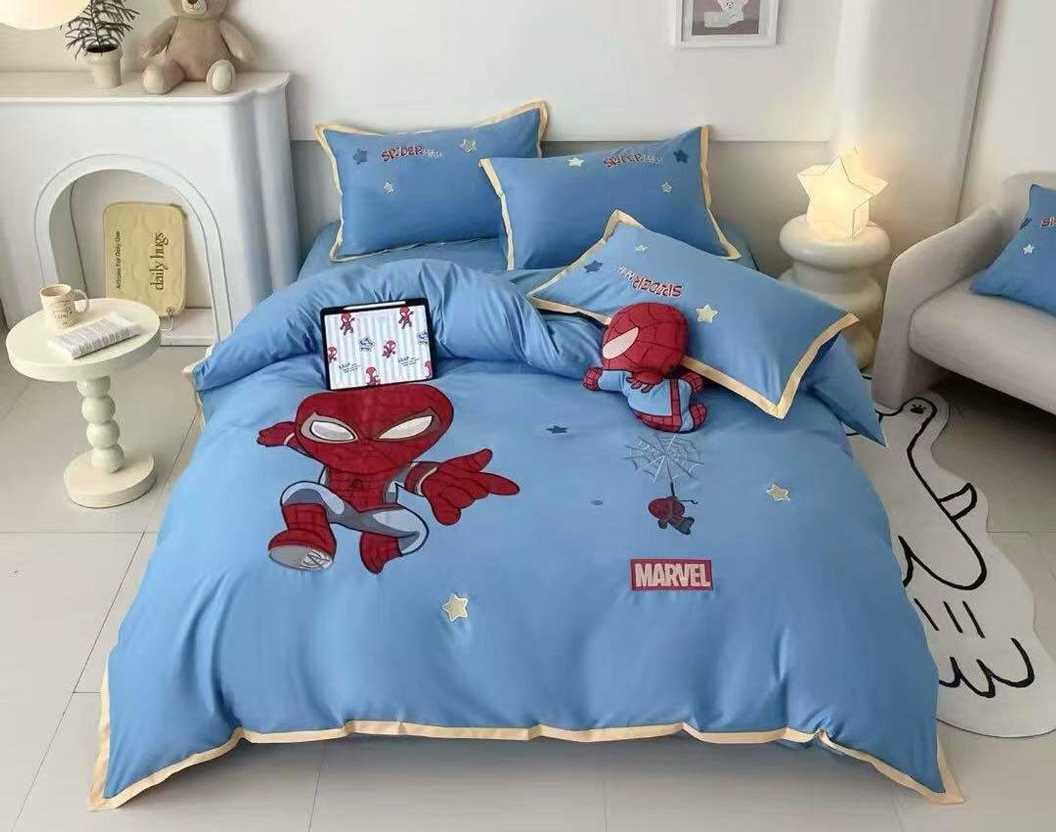 Цэвэр даавуун материалтай 1 хүний ор хөнжлийн хос