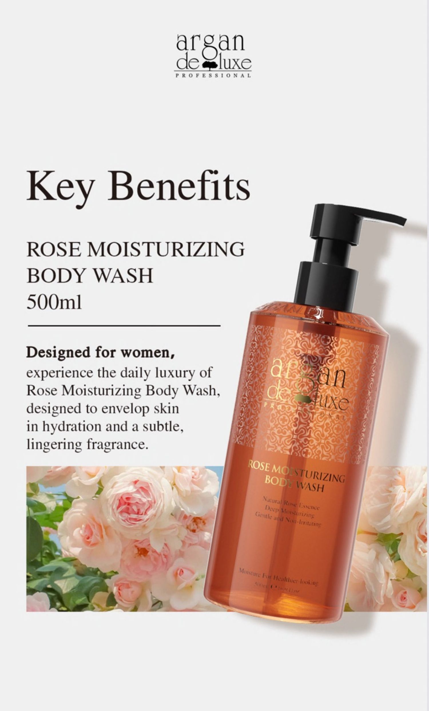 ROSE MOISTURIZING BODY WASH