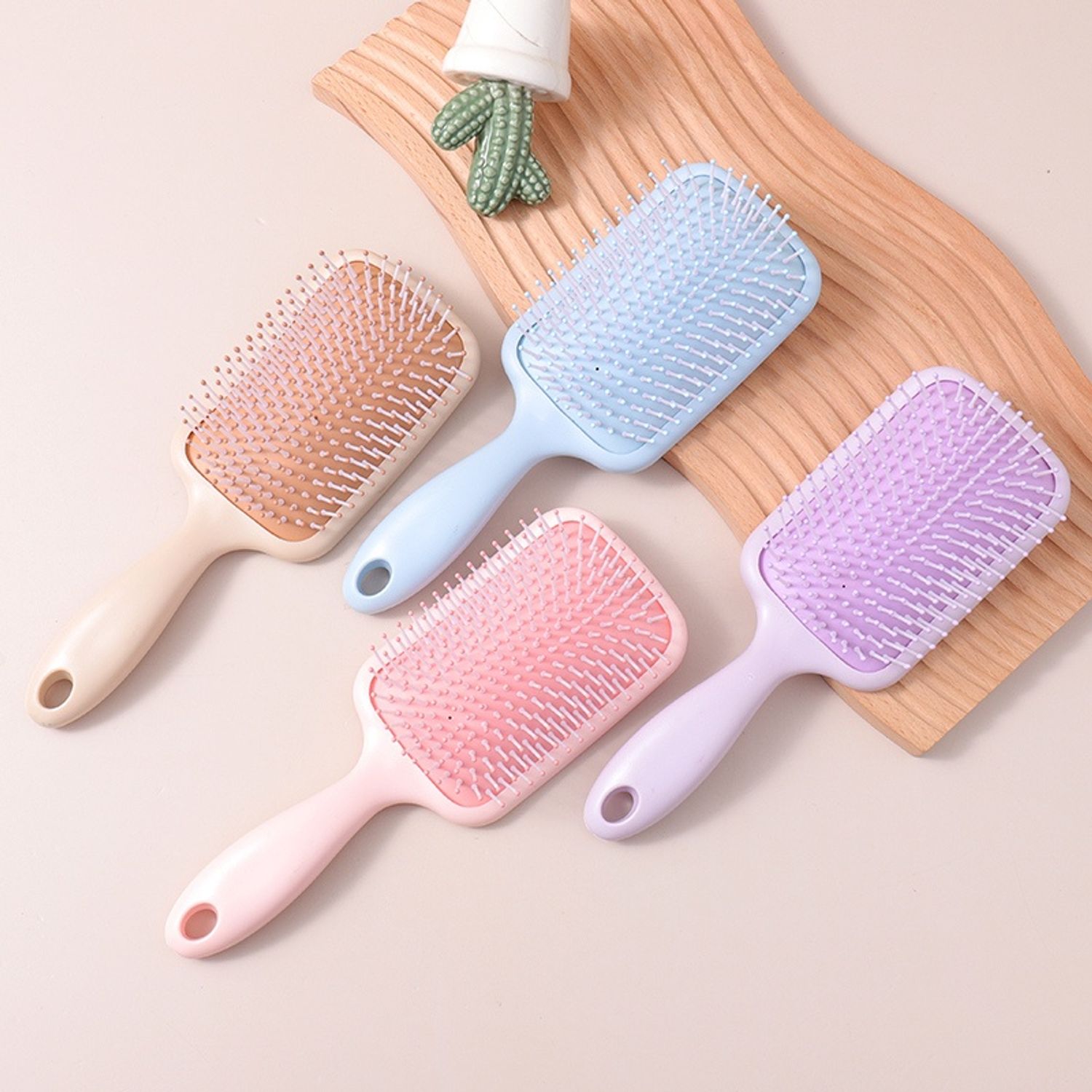 Solid Color Large Square Air Cushion Hair Brush