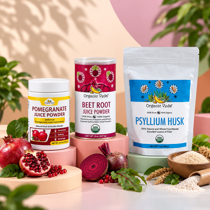 Organic Veda Heart, Circulation & Fiber Support Bundle