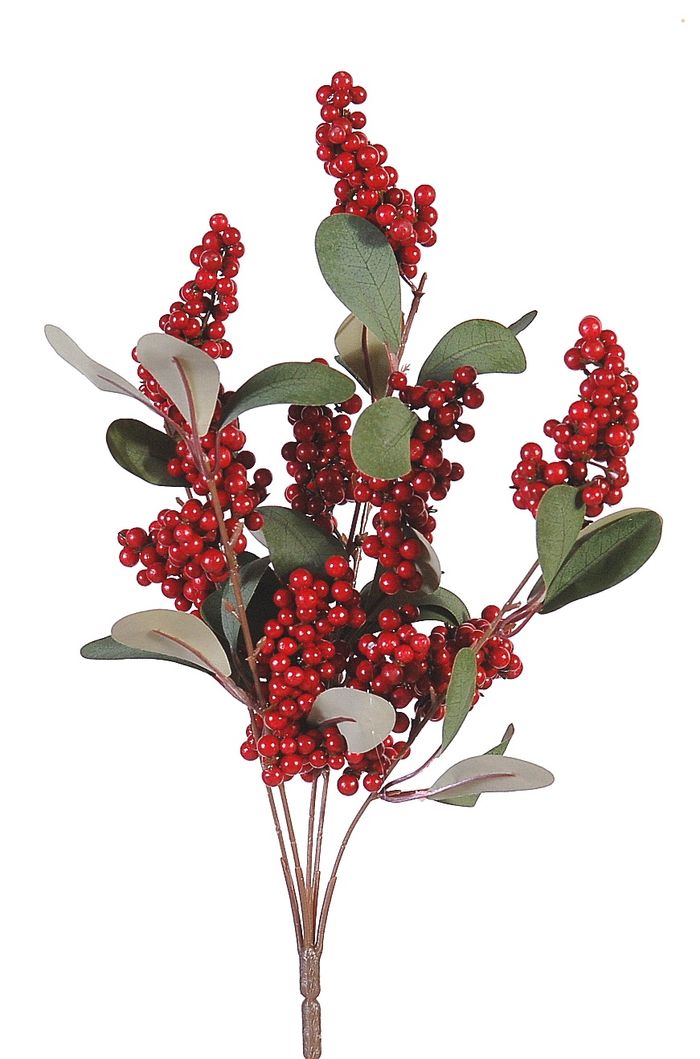 Pick w/red berries & green leaves