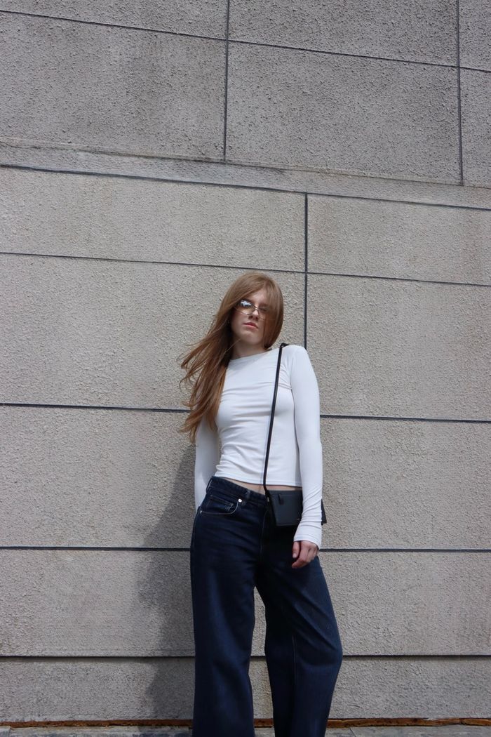 Lyocell basic long sleeve top