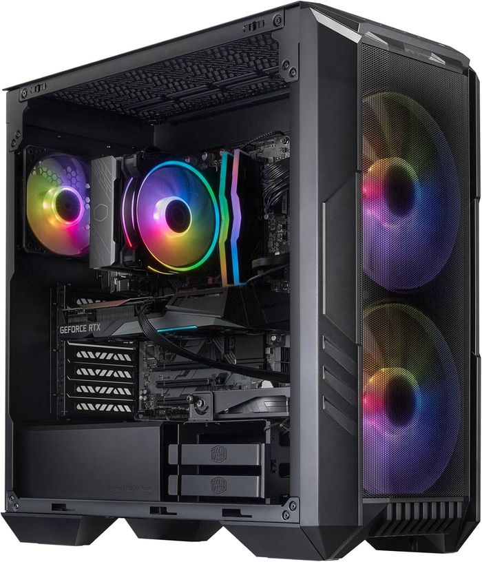 Cooler Master HAF 5 Pro Gaming PC AMD RYZEN 7-7800X3D, NVIDIA GeForce RTX 5070 12GB, 32GB DDR5 6000MHz, 2TB Gen4 M.2, Windows 11, V Platinum 1100 V2 PSU, Hyper 212 Halo, ATX Desktop PC НѲАТ-тай ҮНЭ 