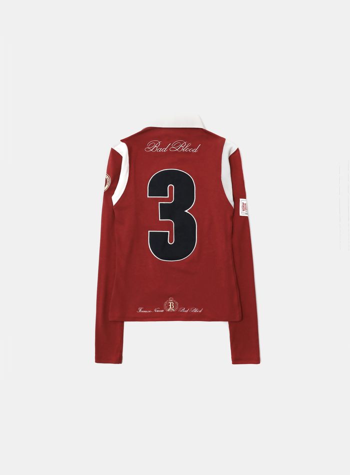 Saint Blood Rugby Shirt Slim Fit - Red