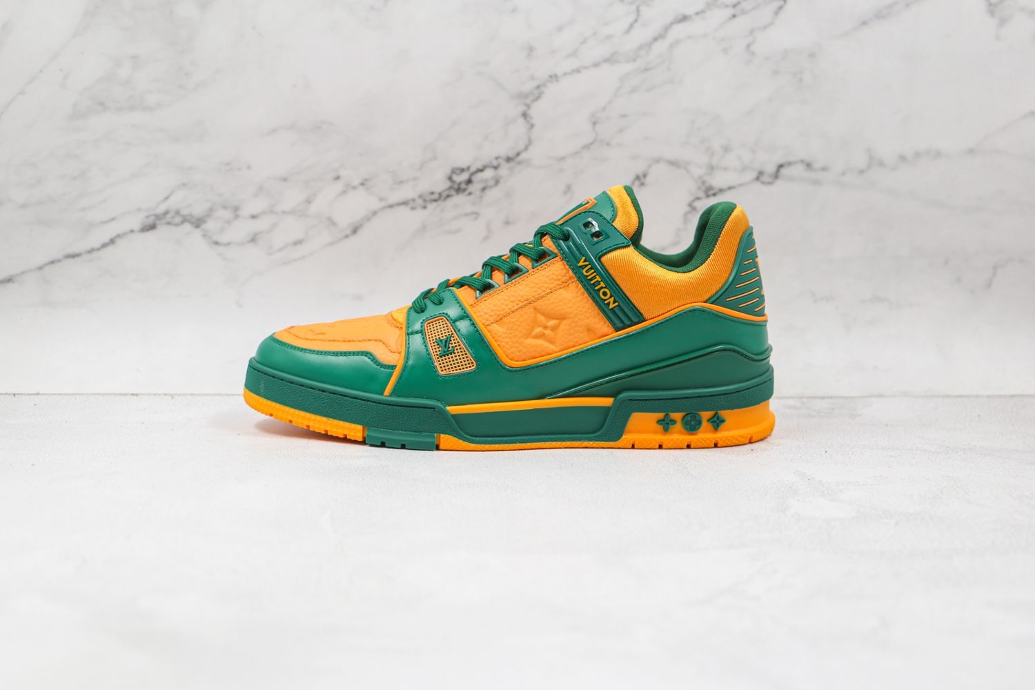 LOUIS VUITTON Trainers 'Orange Monogram with Green'
