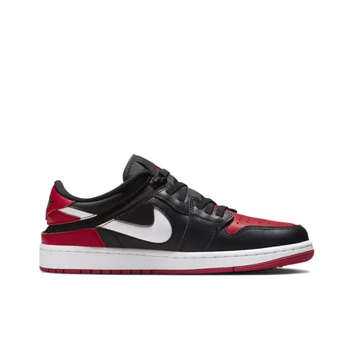Jordan 1 Low FlyEase Black White Gym Red