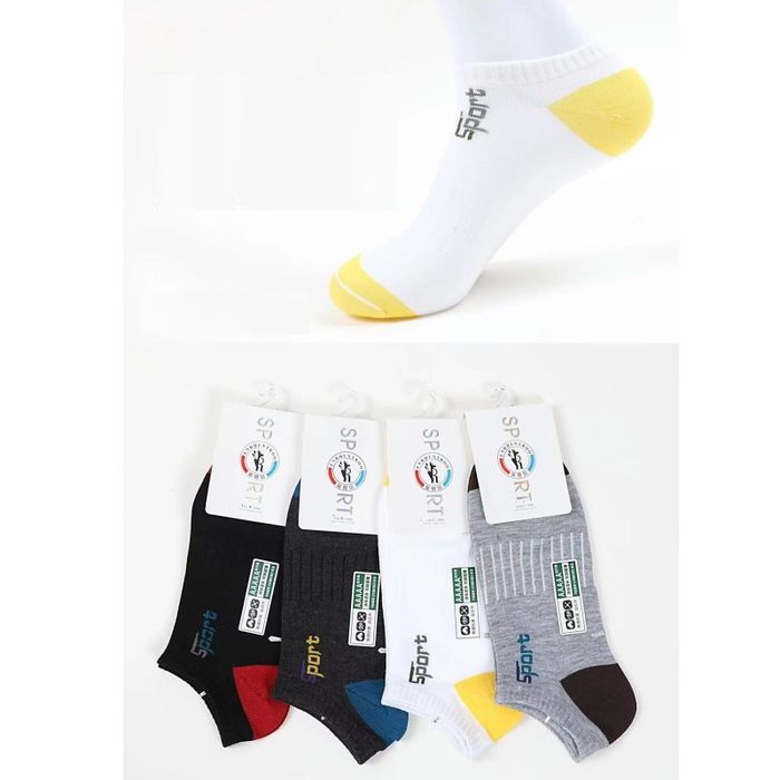 Contrast Color Sports Socks for Men 2 Pairs