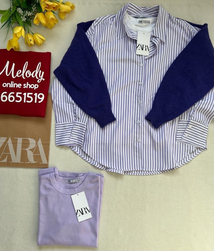 Zara purple stripped sorochik