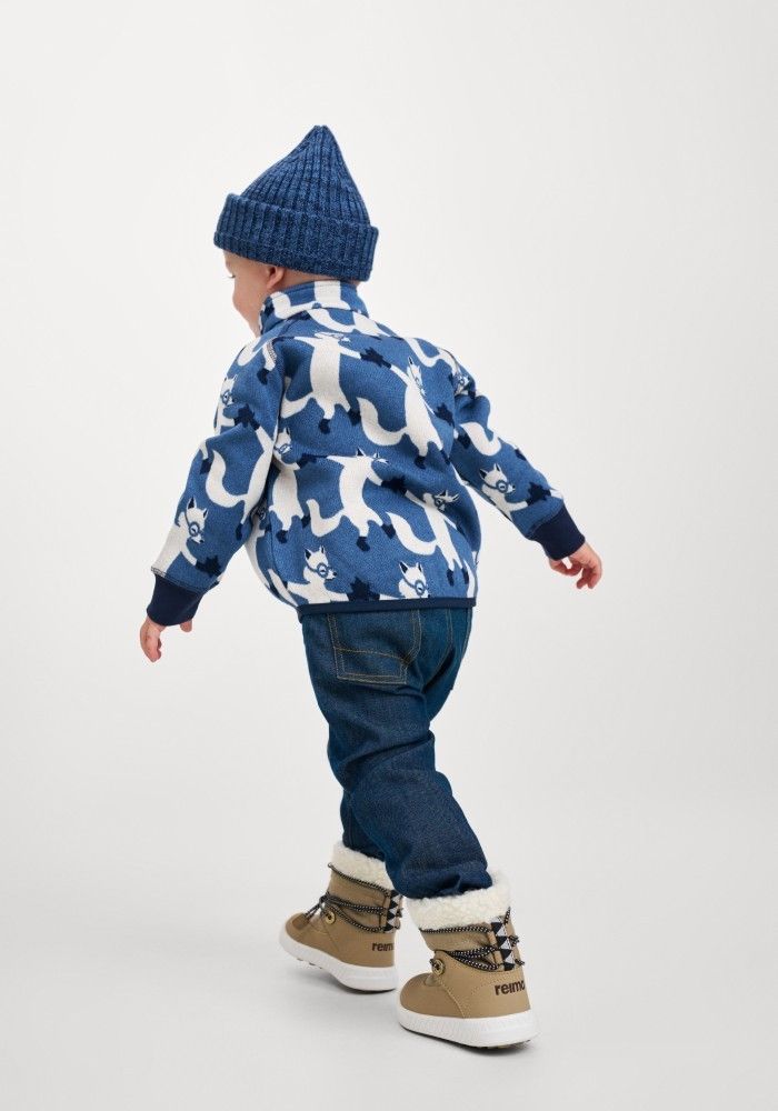 Fleece sweater, Ornament Blue Ocean