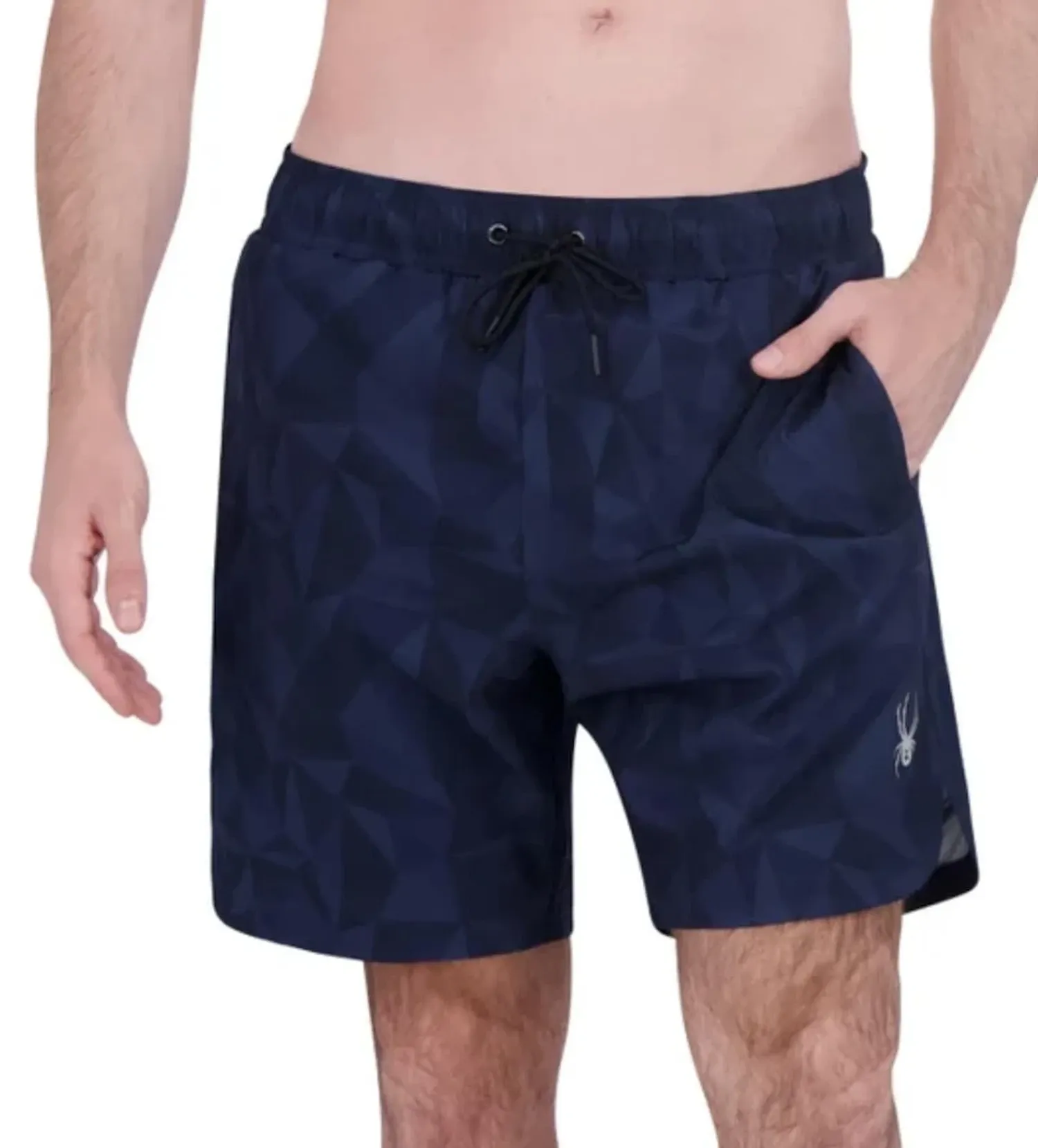 Spyder Men's UPF 30+ Breathable Comfort Stretch Swim Short, Dark blue, Size S